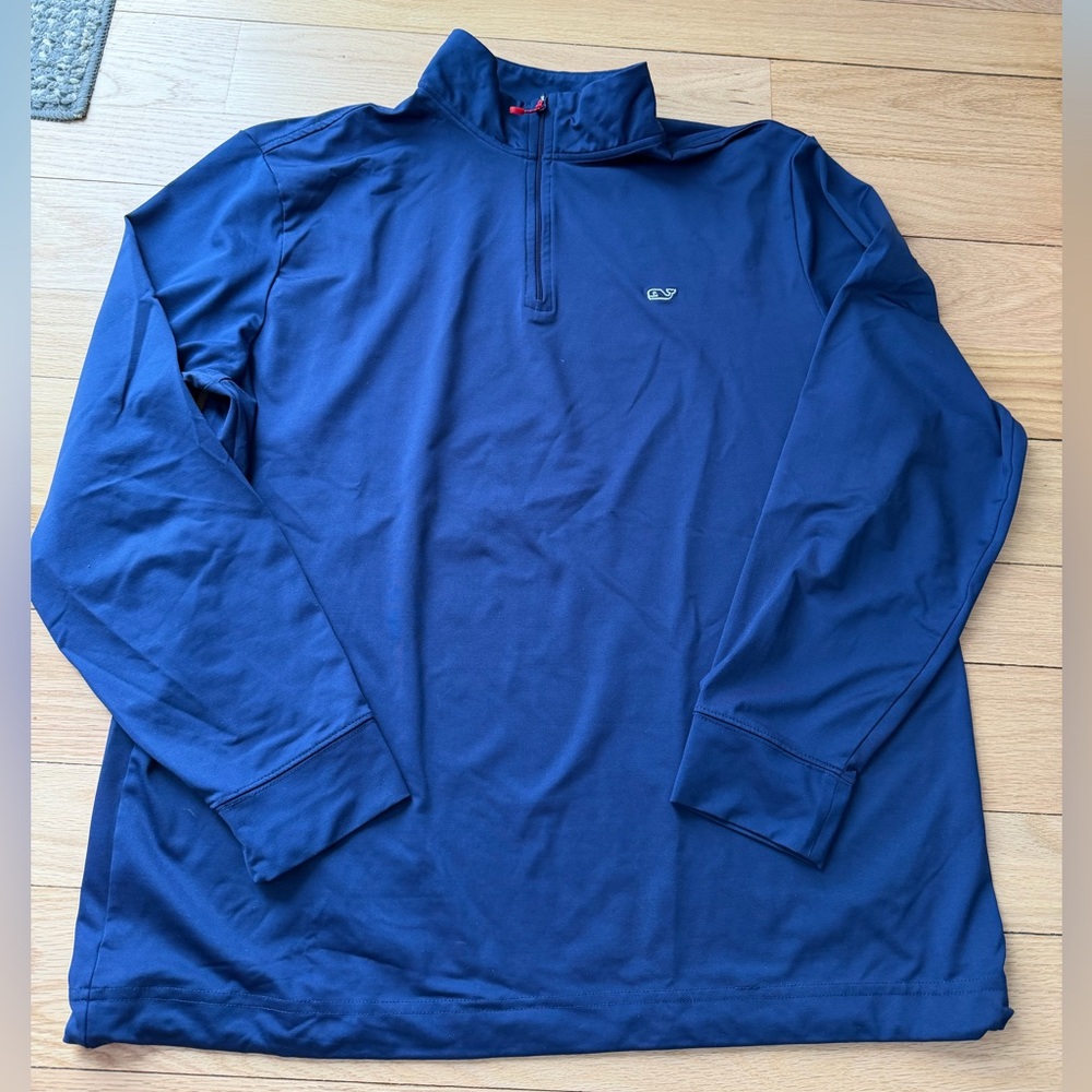 Vineyard Vines Men's Deep Blue Quarter-Zip Jacket